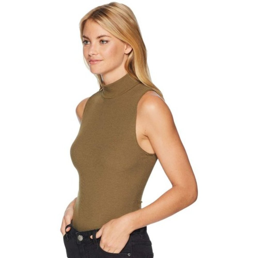Free People Save Tonight Mock-Neck Thong Bodysuit - Picture 2 of 6